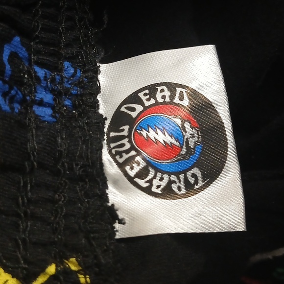 Grateful Dead Men Size Large Black Pants Colorful Skull Design NWOT - Picture 4 of 6